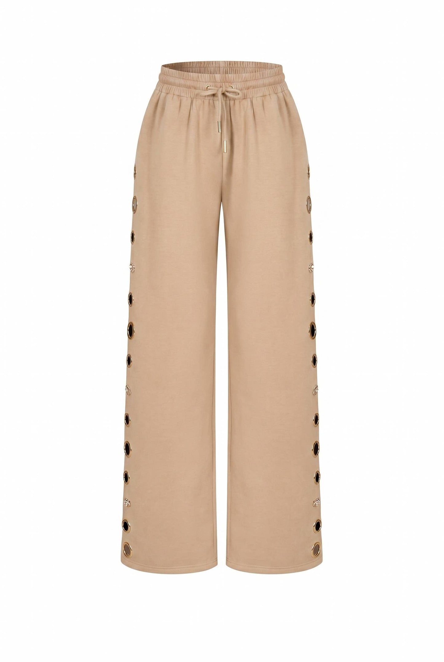 Grommet Detail Sweat Pants
