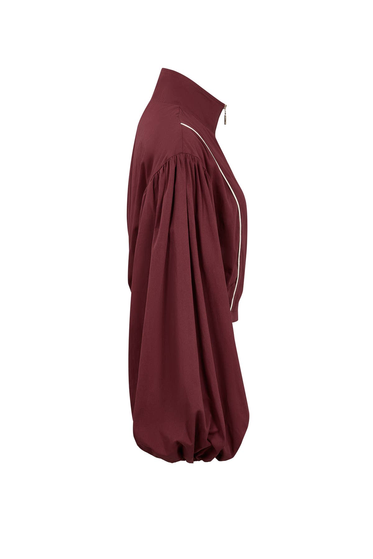 Super Puffed Sleeves Piping Detail Jacket