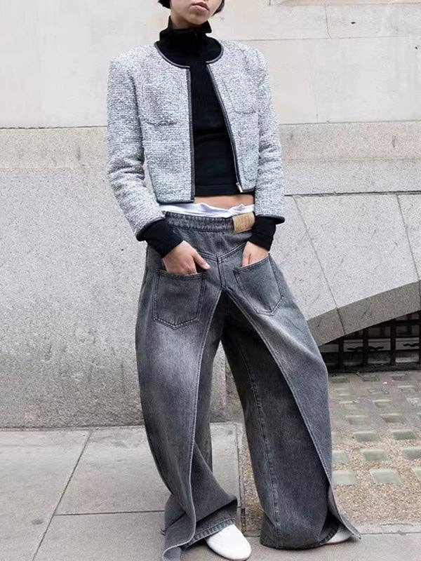 Wide Leg Reversible Jeans - with pockets & two flaps (Pre-order)