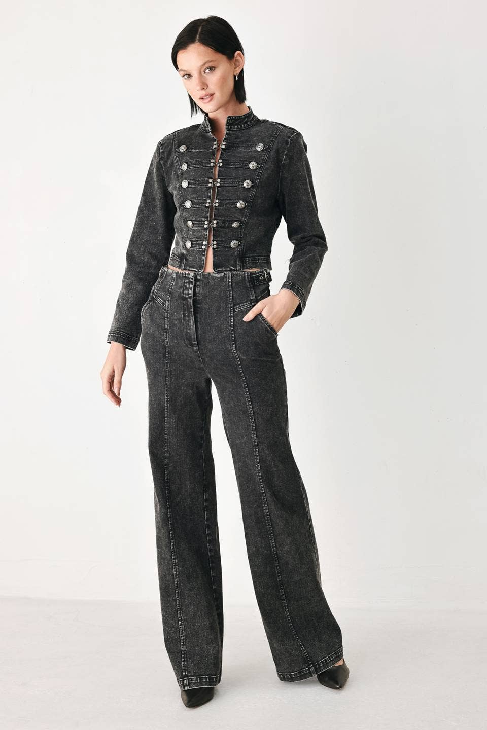 A washed denim pant - FP2447