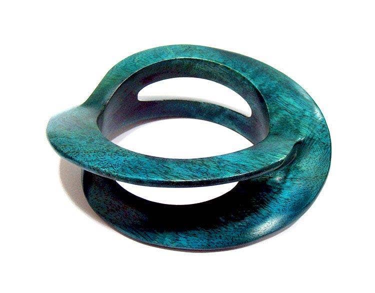 Carved Wooden Bangle African Jewelry