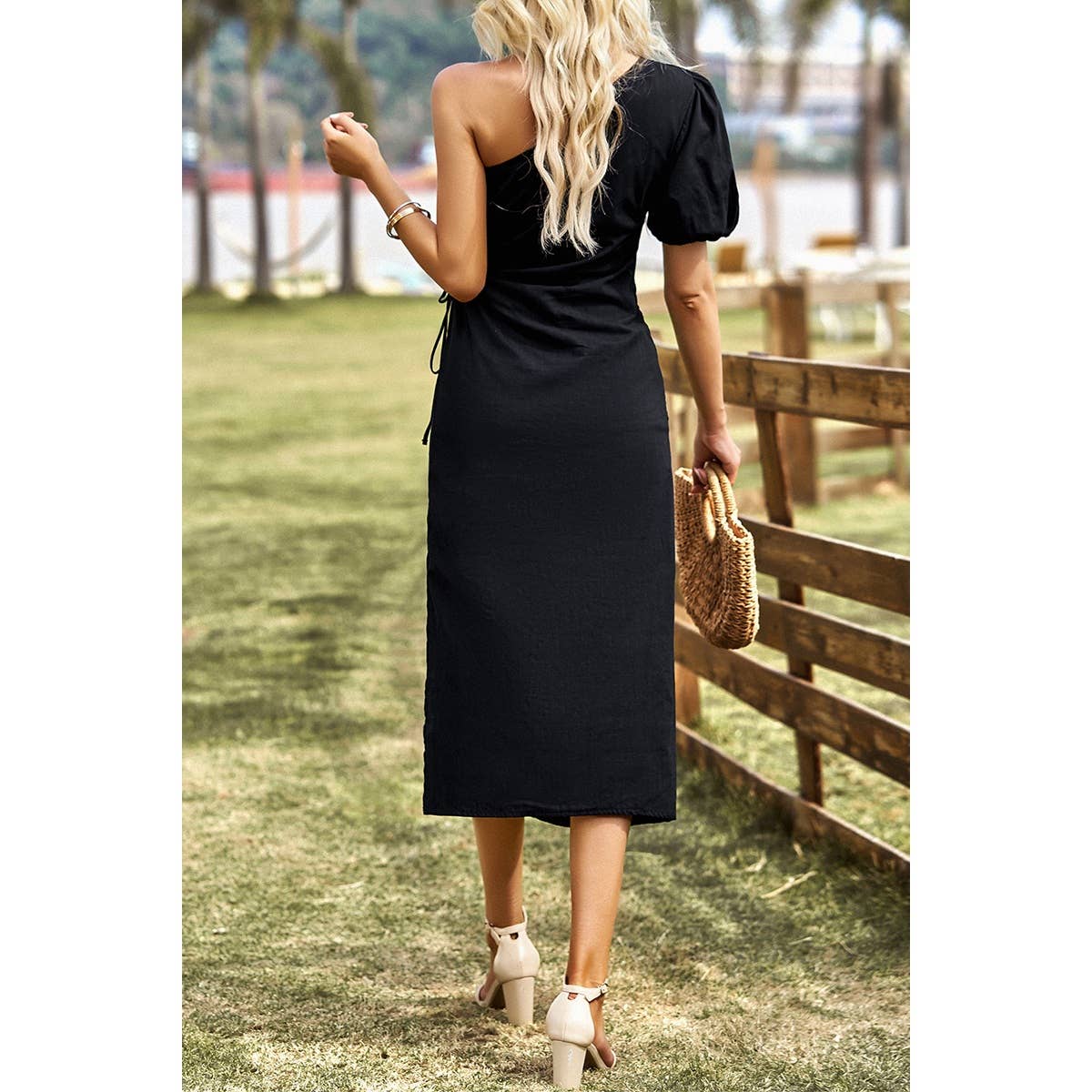One Shoulder Cut Out Dress