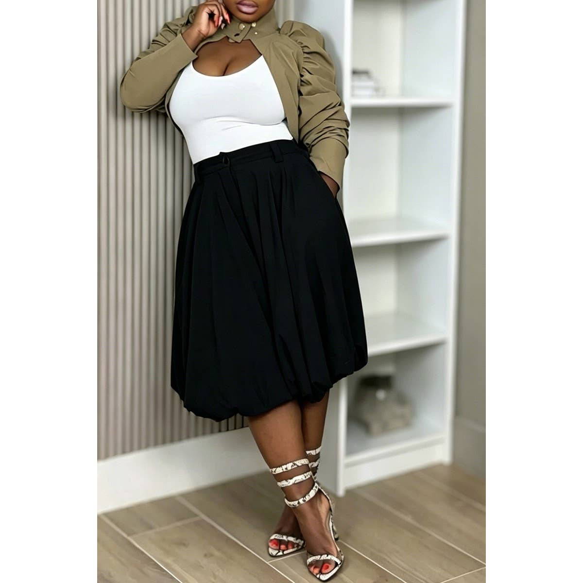 Ovrsized Front Pleats And Baggy Balloon Trouser