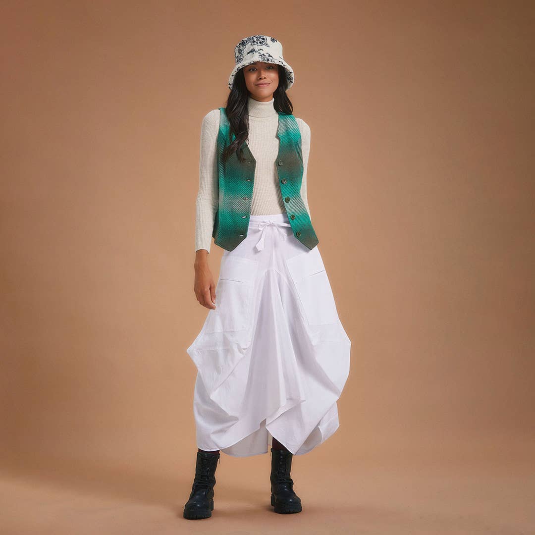 Boho Chic White Long Skirt