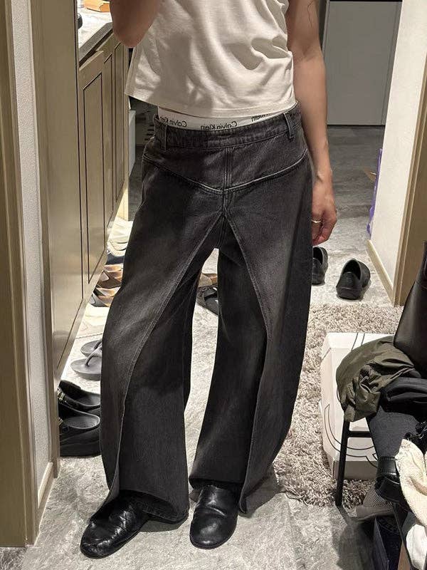 Wide Leg Reversible Jeans - with pockets & two flaps (Pre-order)