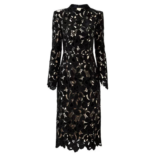 DR976Y 2026 Lace Cutout Embroidered Asymmetric Bodycon Dress