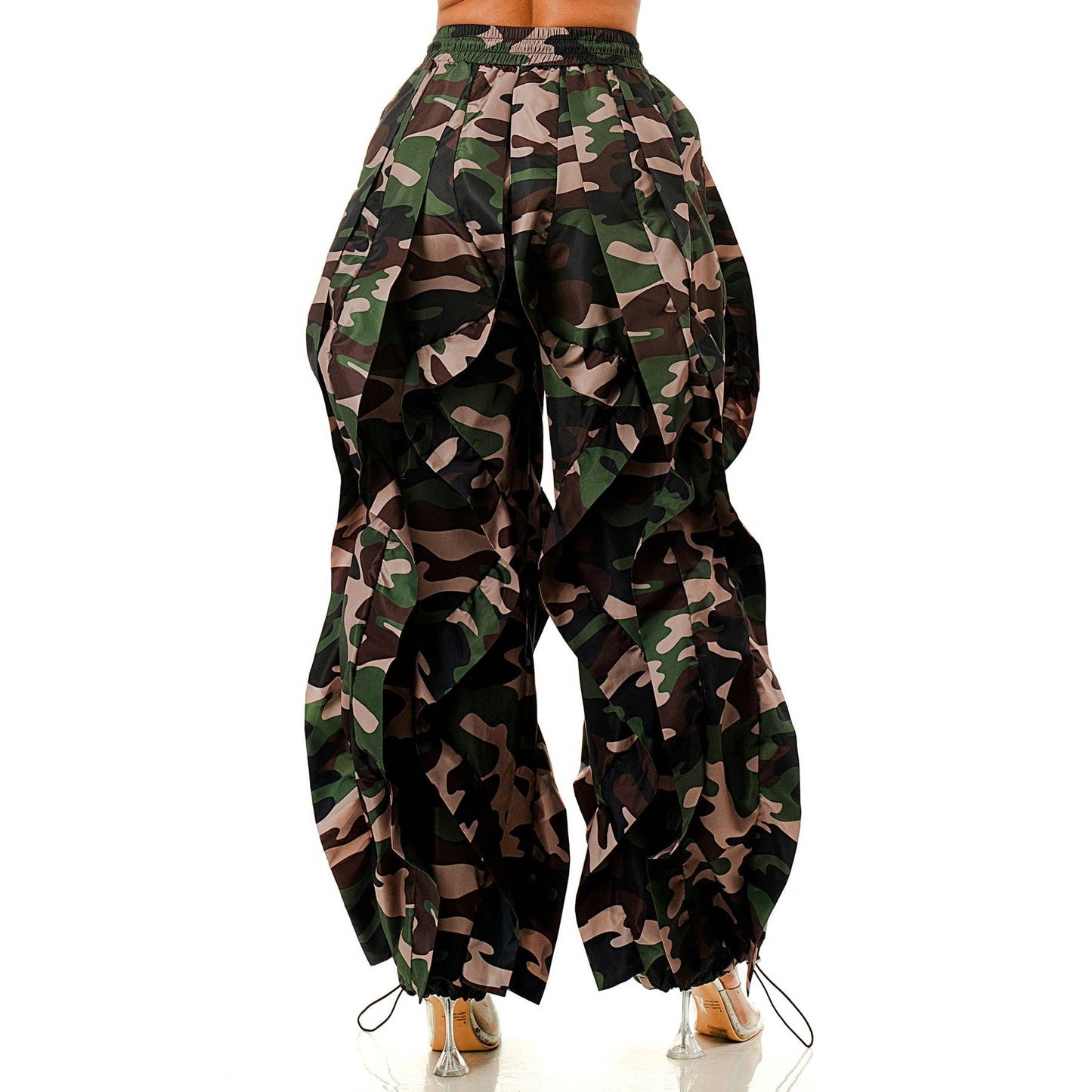 Oversized Wide Leg Ruffle Jogger Pants