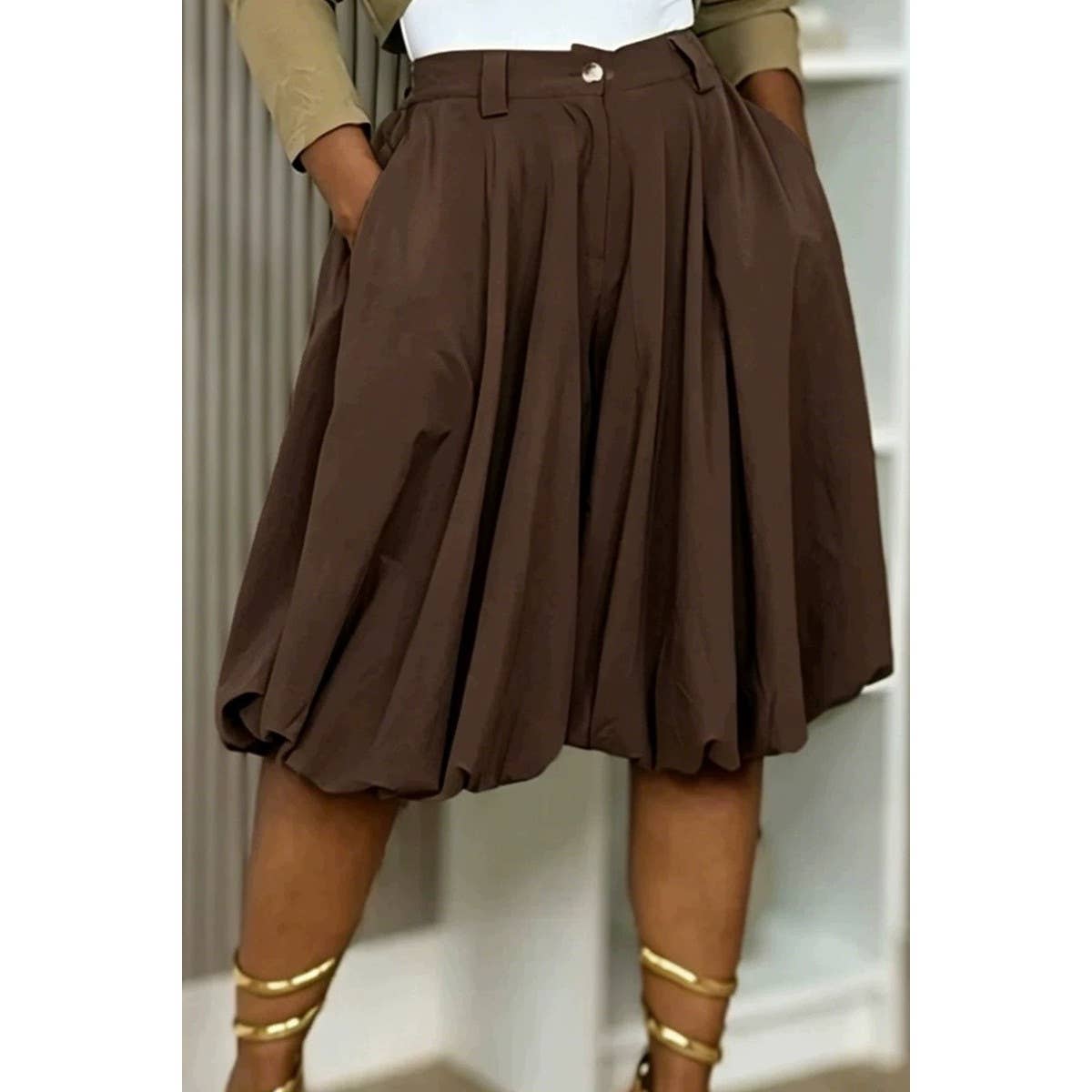 Ovrsized Front Pleats And Baggy Balloon Trouser