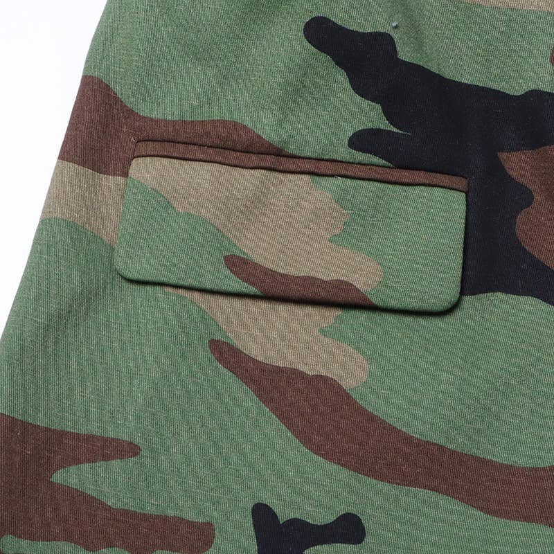 Camouflage Belted Blazer with Military Accents