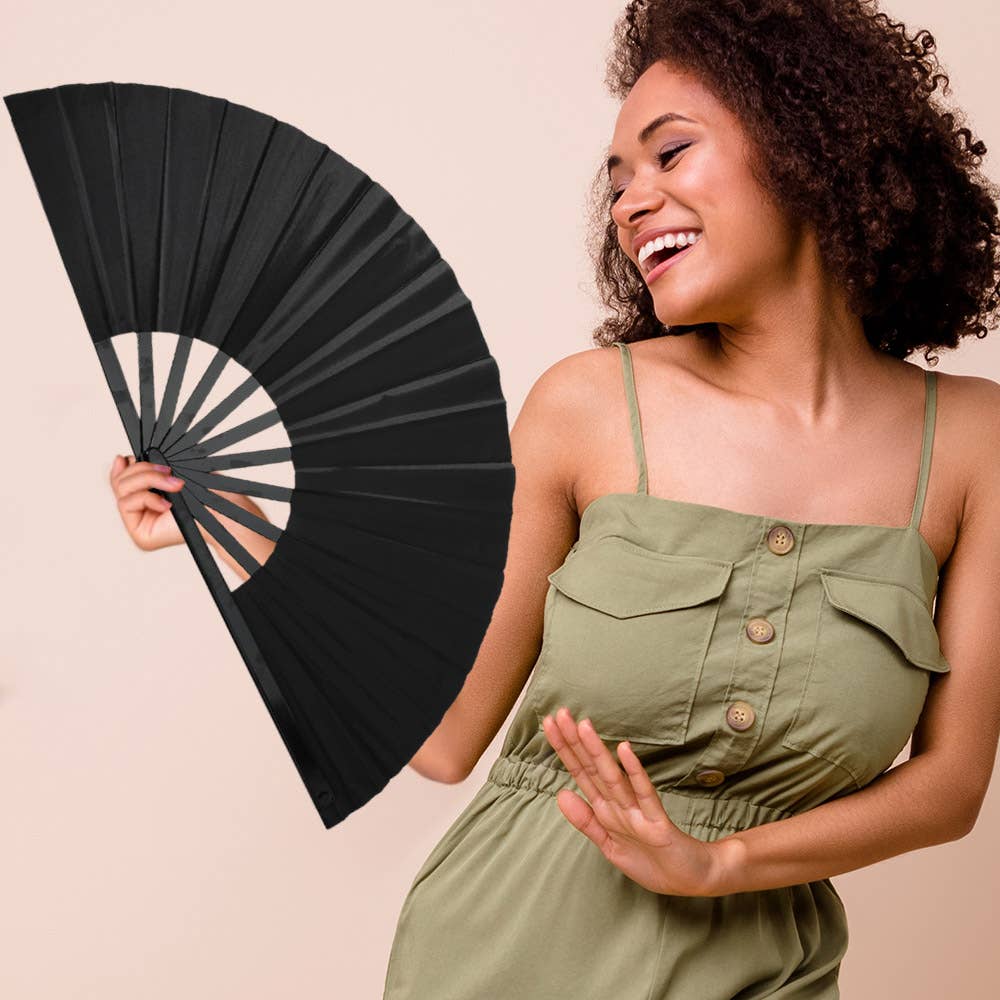 Plain Folding Line Dance Hand Fan