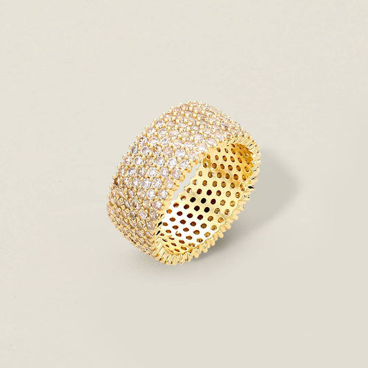 Stone Paved Band Ring