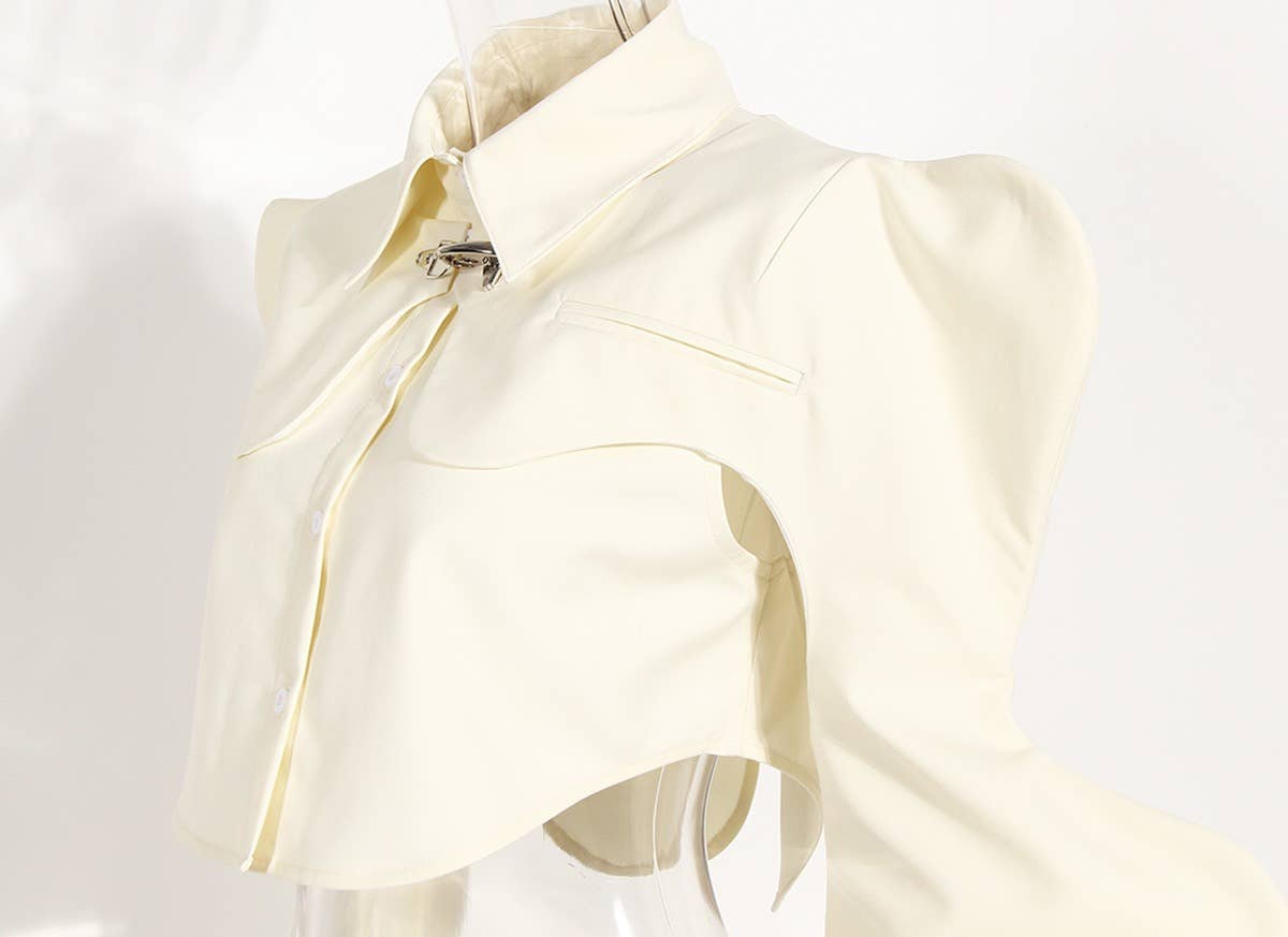 Sleeveless Vest Shawl Suit - Short Shirt Ensemble