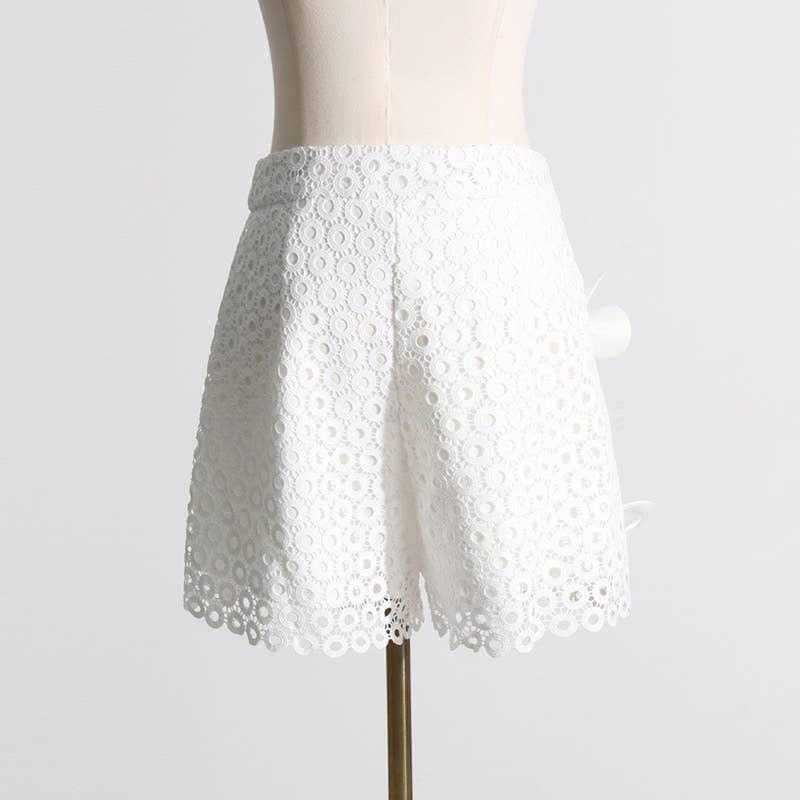 Lace Lantern Sleeve Suit - Chic Summer Set