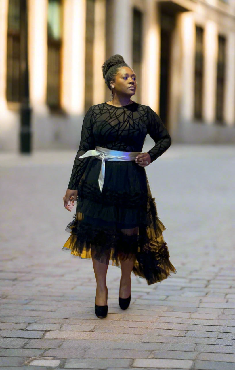 Sheer High-low Tulle Skirt