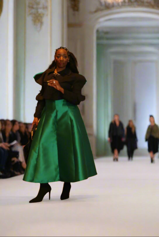 A-LINE MAXI SKIRT (GRN) - N by Nancy