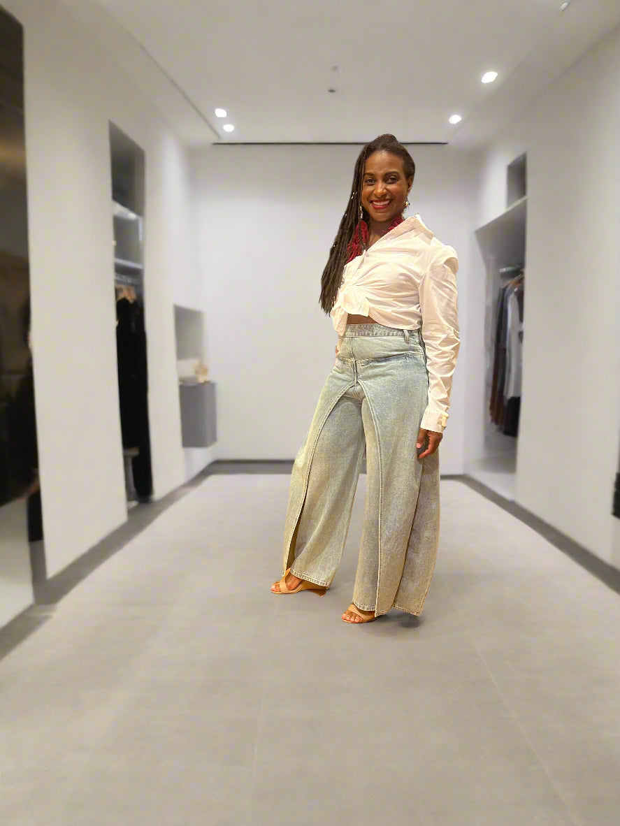 Wide Leg Reversible Jeans - with pockets & two flaps (Pre-order)