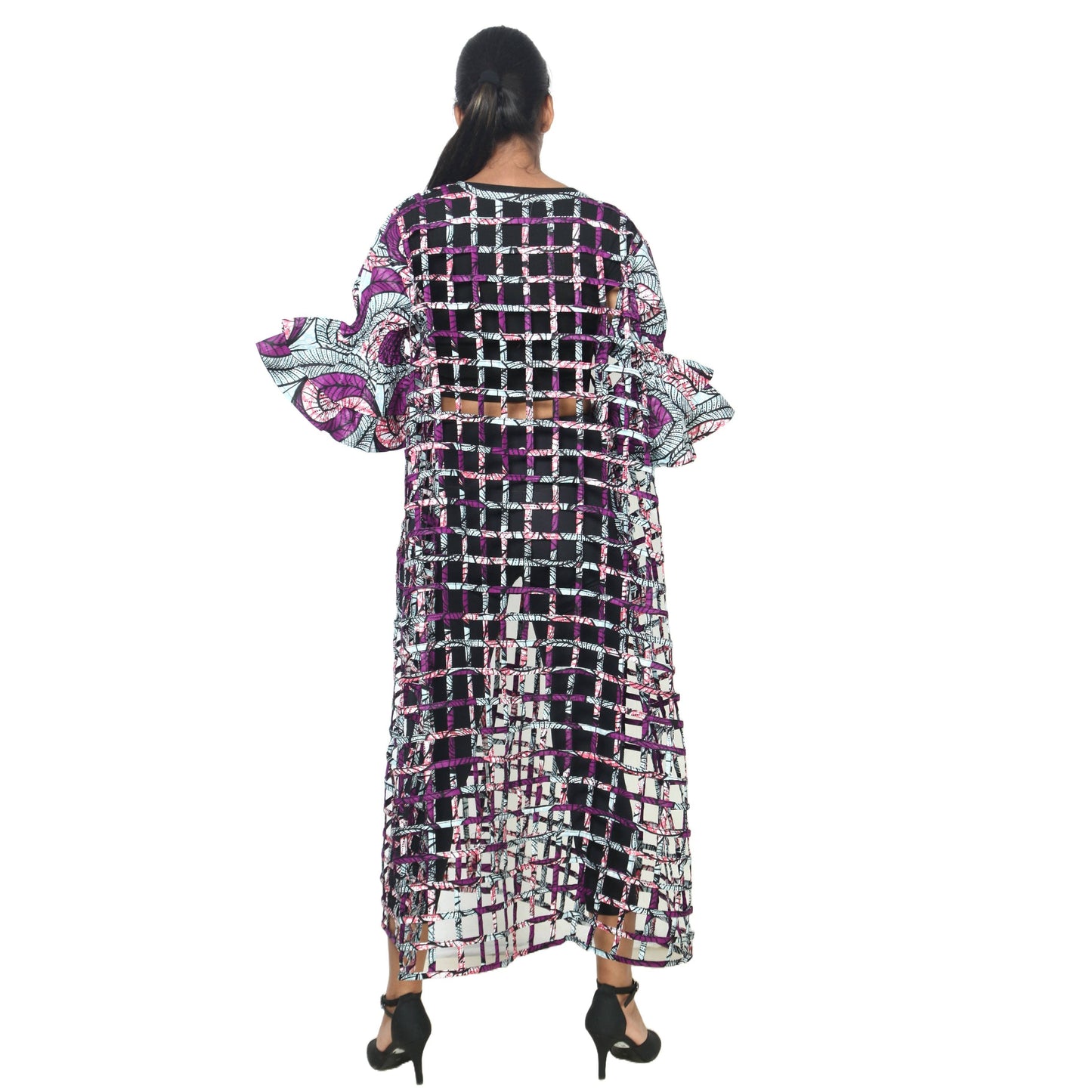 Women’s Cage Style Jacket with Print Sleeves