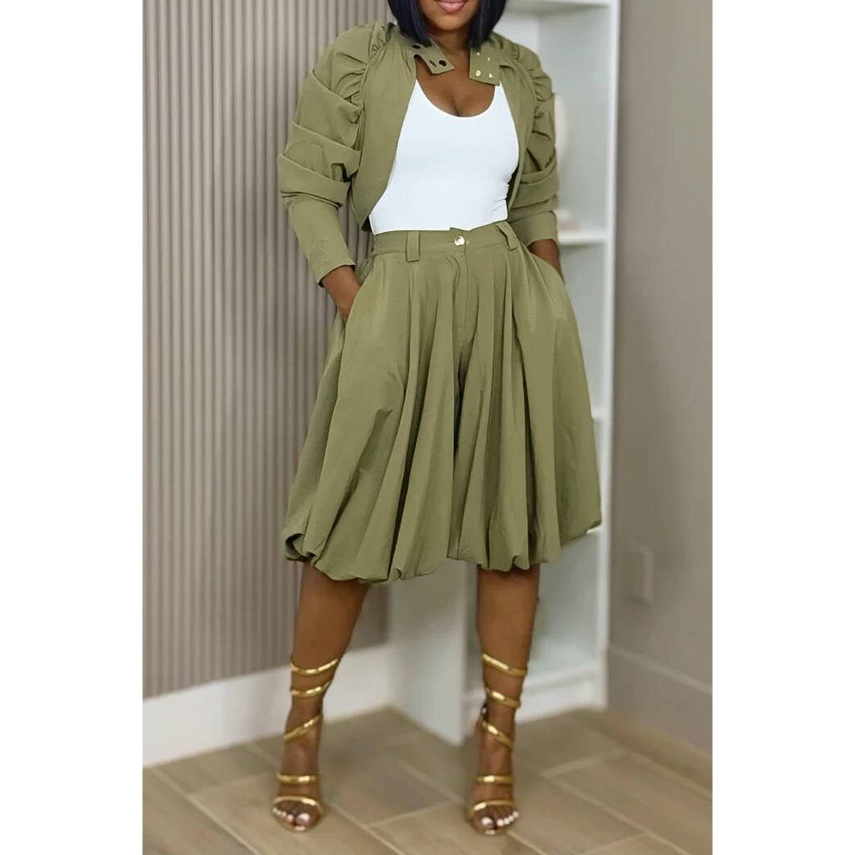Ovrsized Front Pleats And Baggy Balloon Trouser