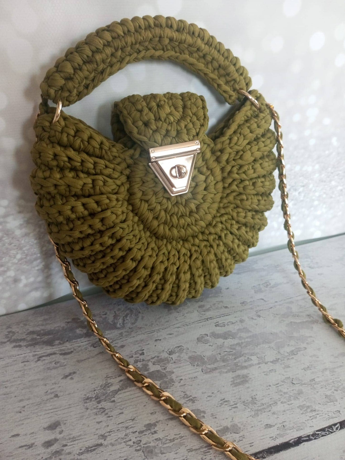 Round Mussel - Crochet Handmade Purse