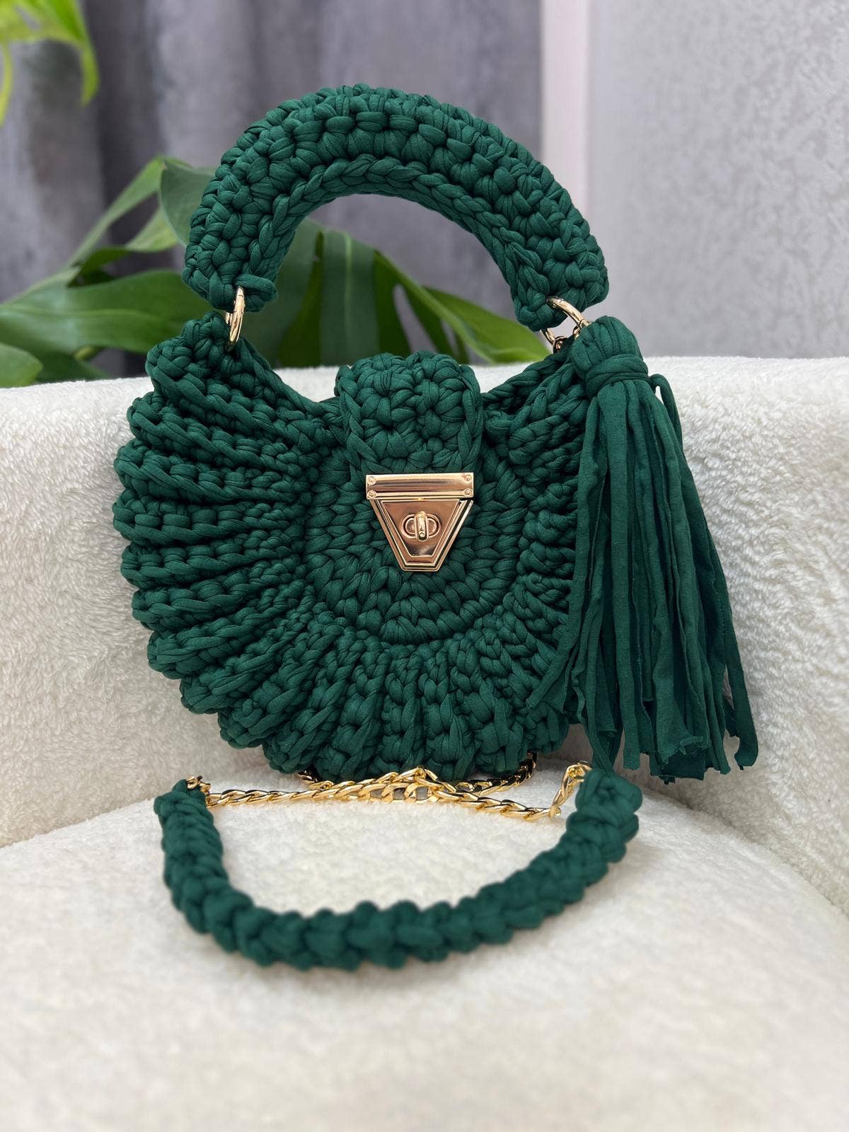 CHQEL Handmade Clutch Bag for Women, Handmade Crochet Purse