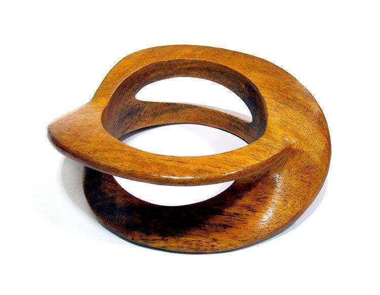 Carved Wooden Bangle African Jewelry