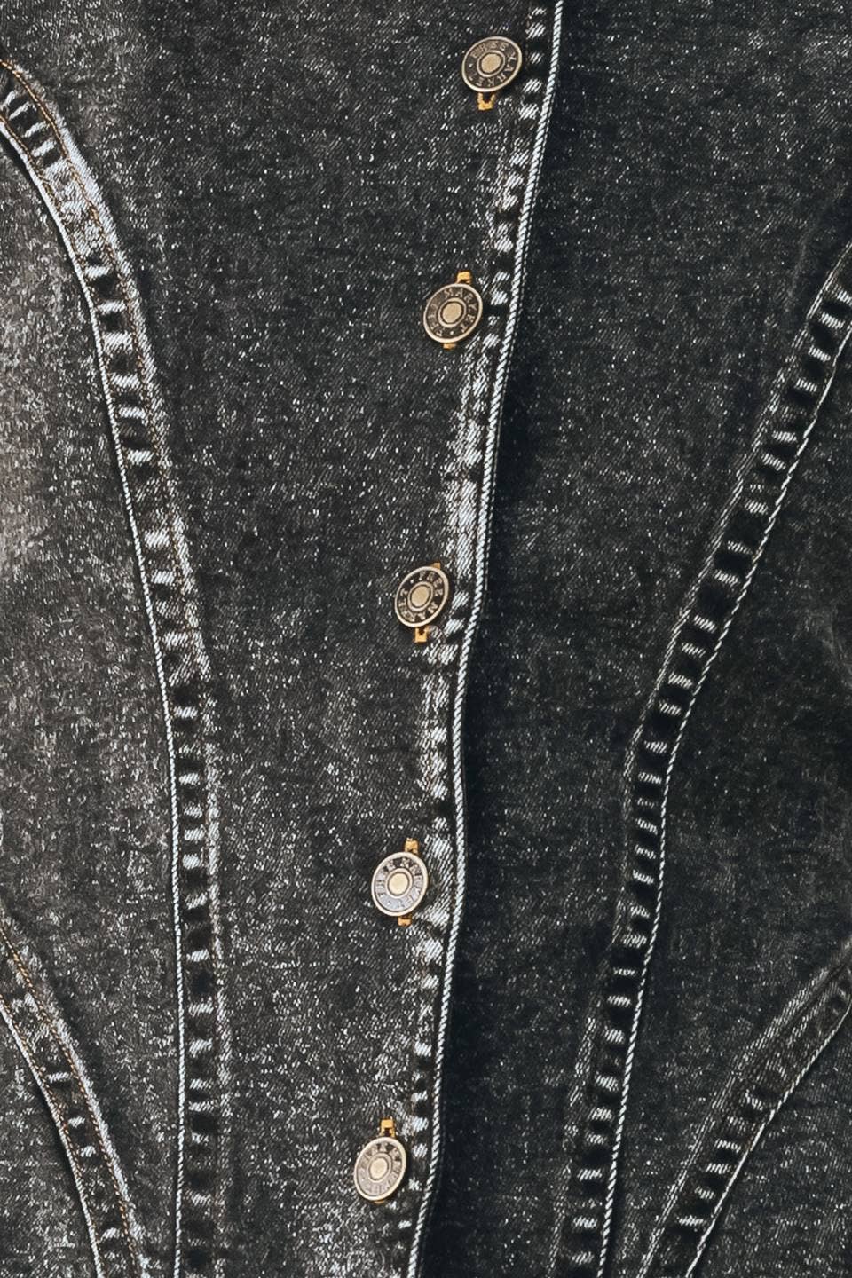 An acid washed denim peplum jacket  - FJ1574