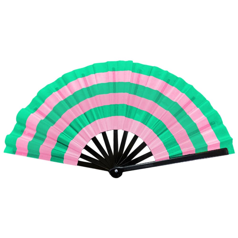 Striped Folding Clack Line Dance Hand Fan
