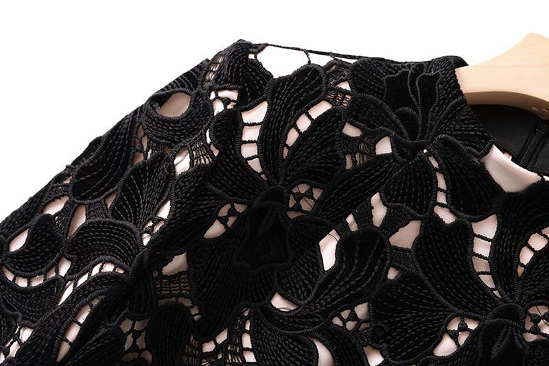DR976Y 2026 Lace Cutout Embroidered Asymmetric Bodycon Dress