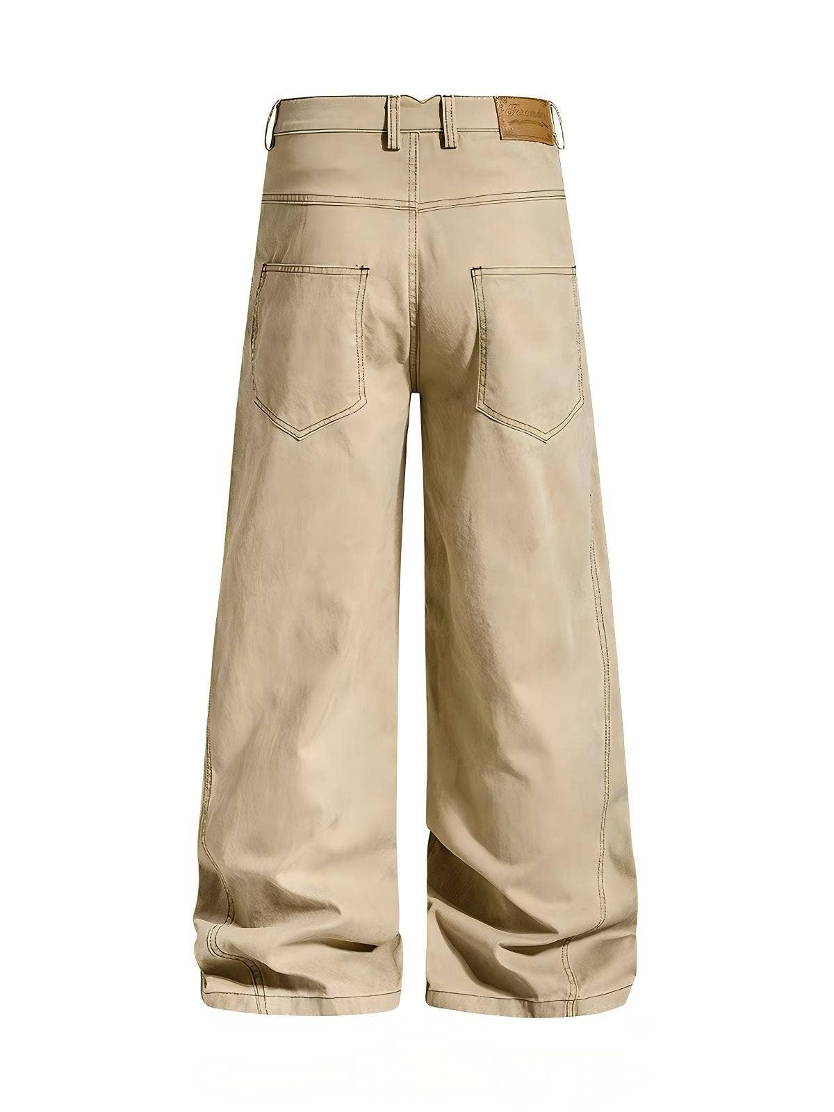 SY761Rope Detail Wide Leg Cargo Pants for Women and Men Chic