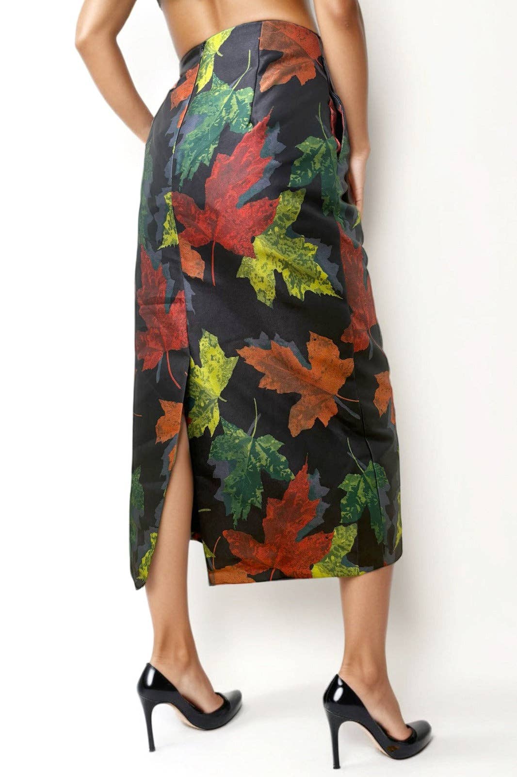 FOLIAGE PRINT SKIRT
