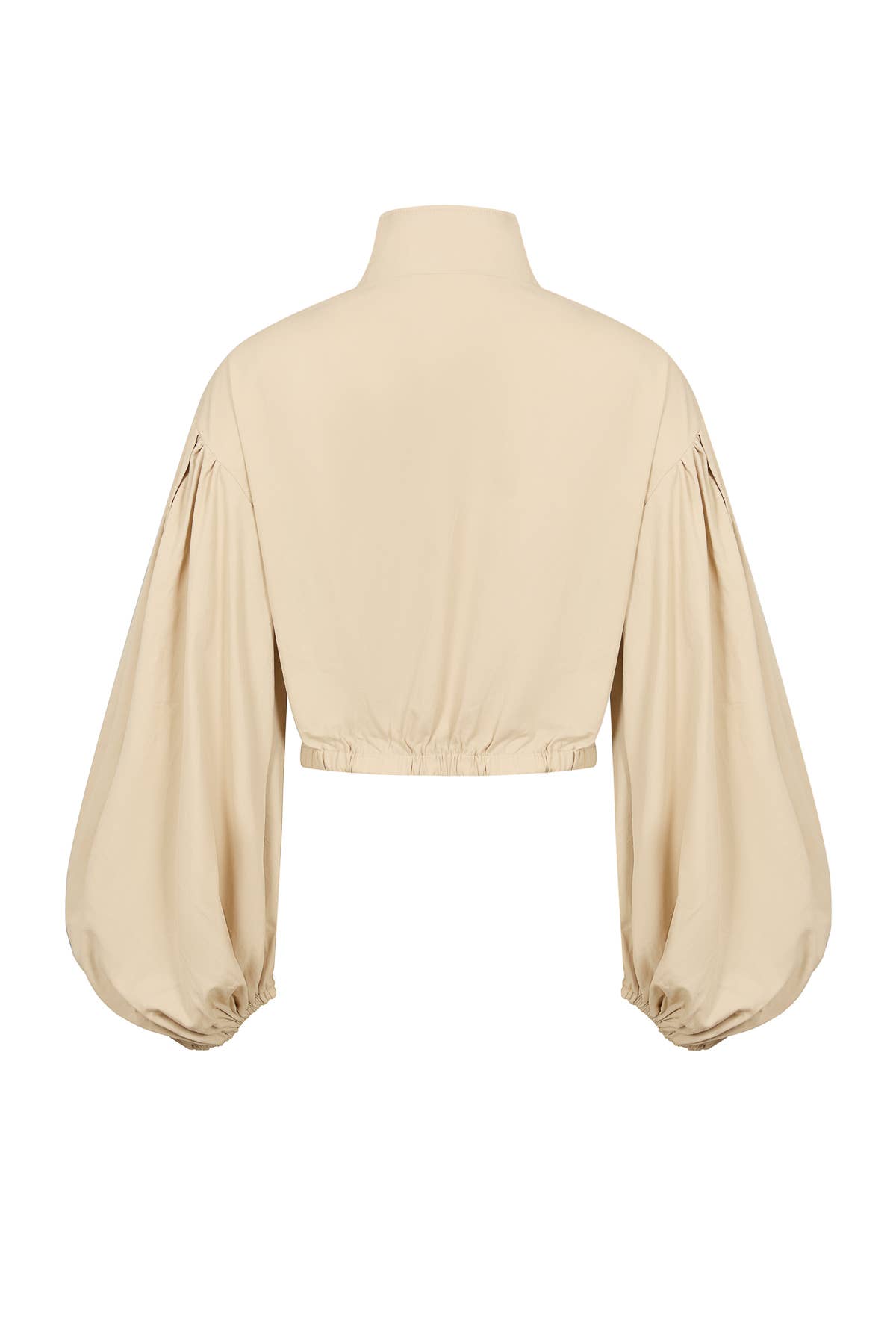 Super Puffed Sleeves Piping Detail Jacket