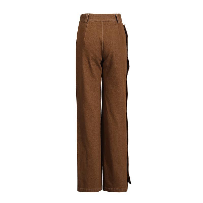 Retro Distressed Two-Piece Suit:Lace-Up Jacket & Pants (pre-order)