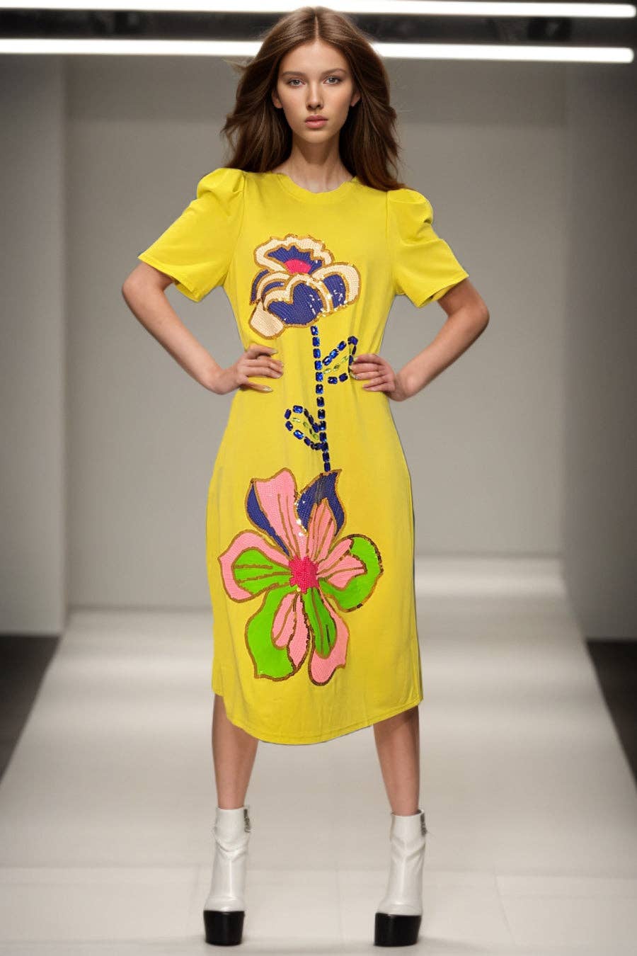 Sequin Flower DRESS - N By Nancy