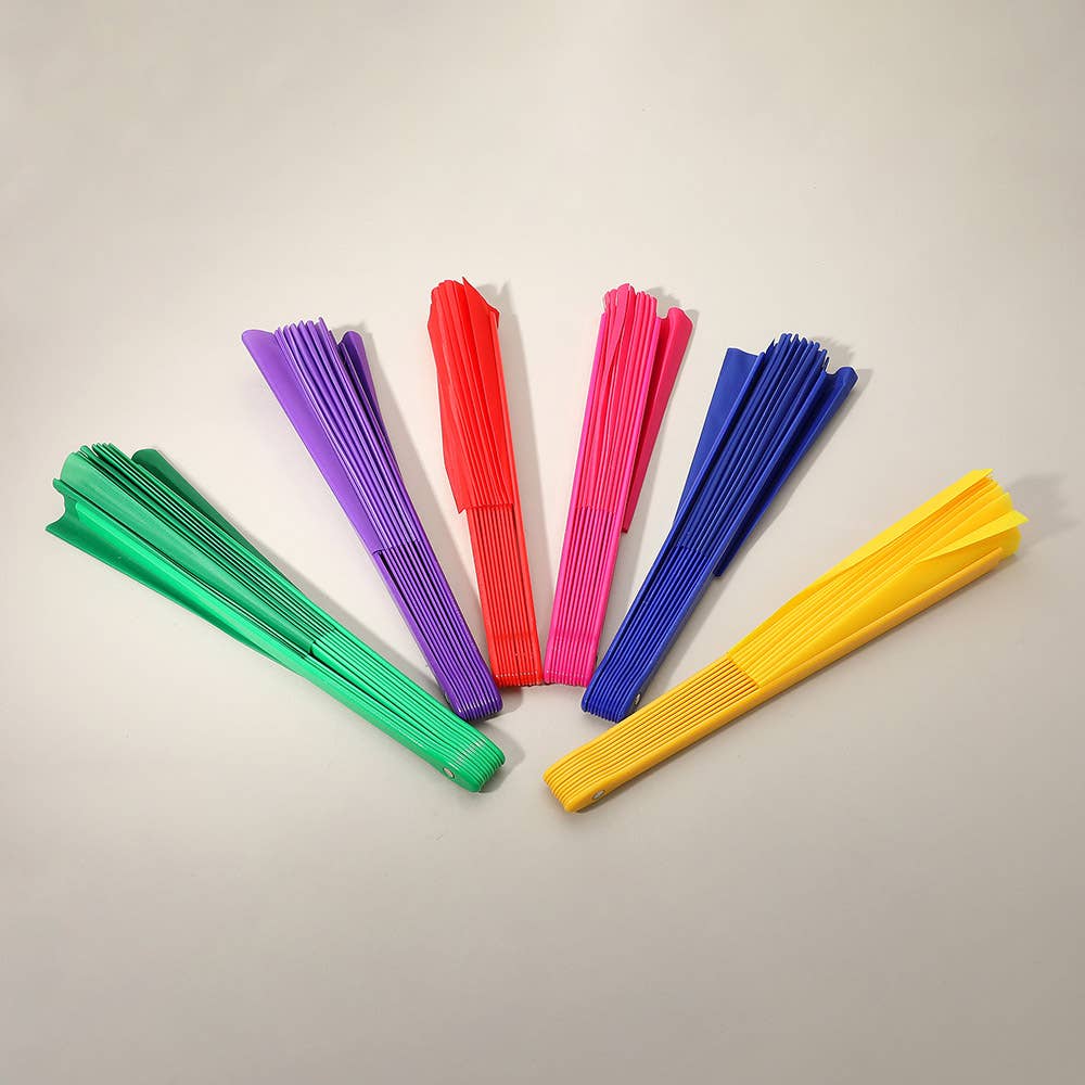 Plain Folding Line Dance Clack Fan