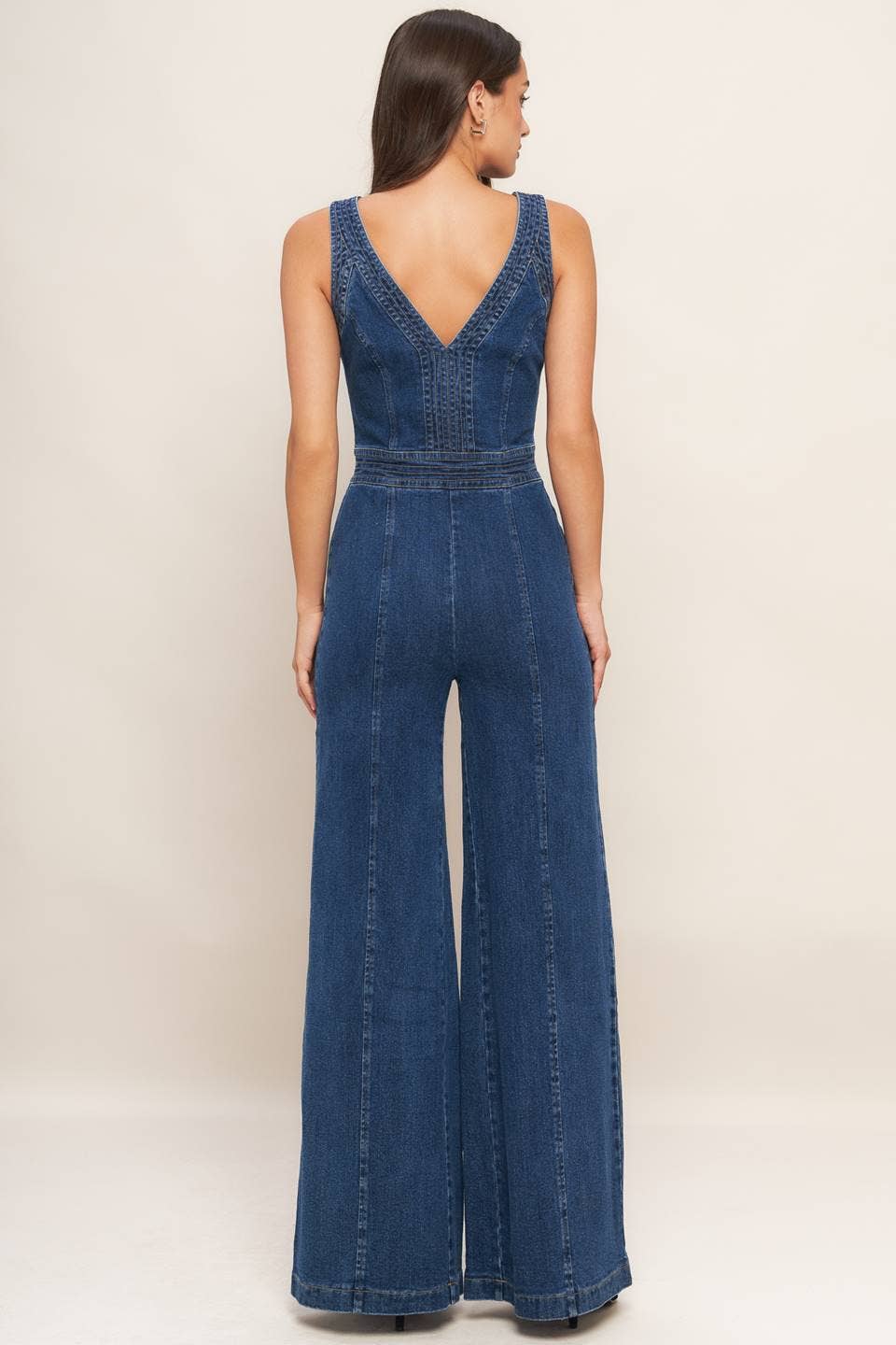 A washed denim jumpsuit - IP9012