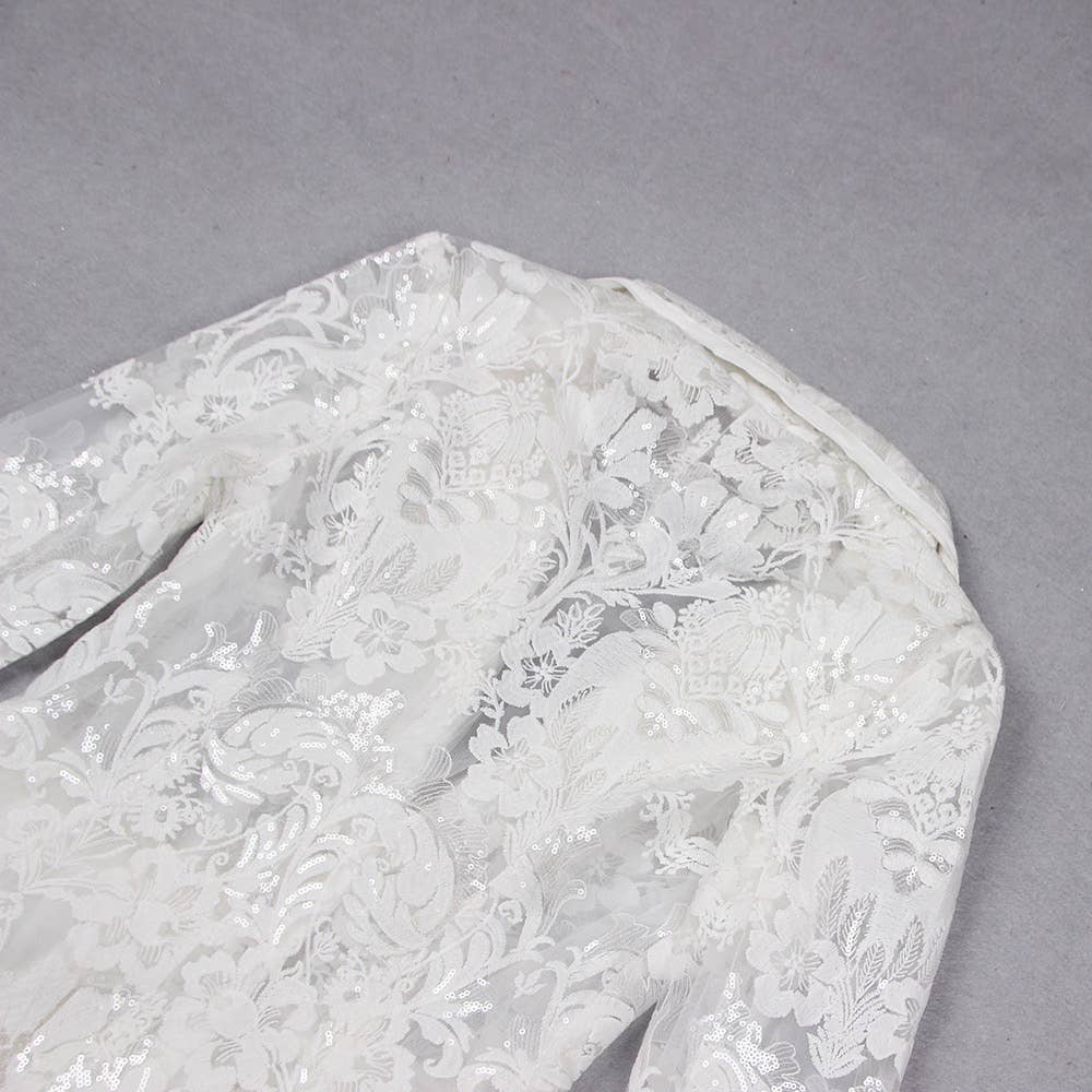 Glam Sequin Lace Suit: Business Meets Style