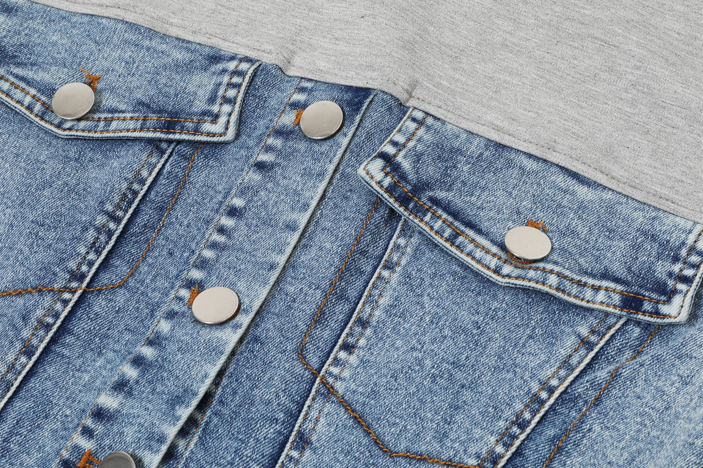 Mixed Media Denim T-shirt