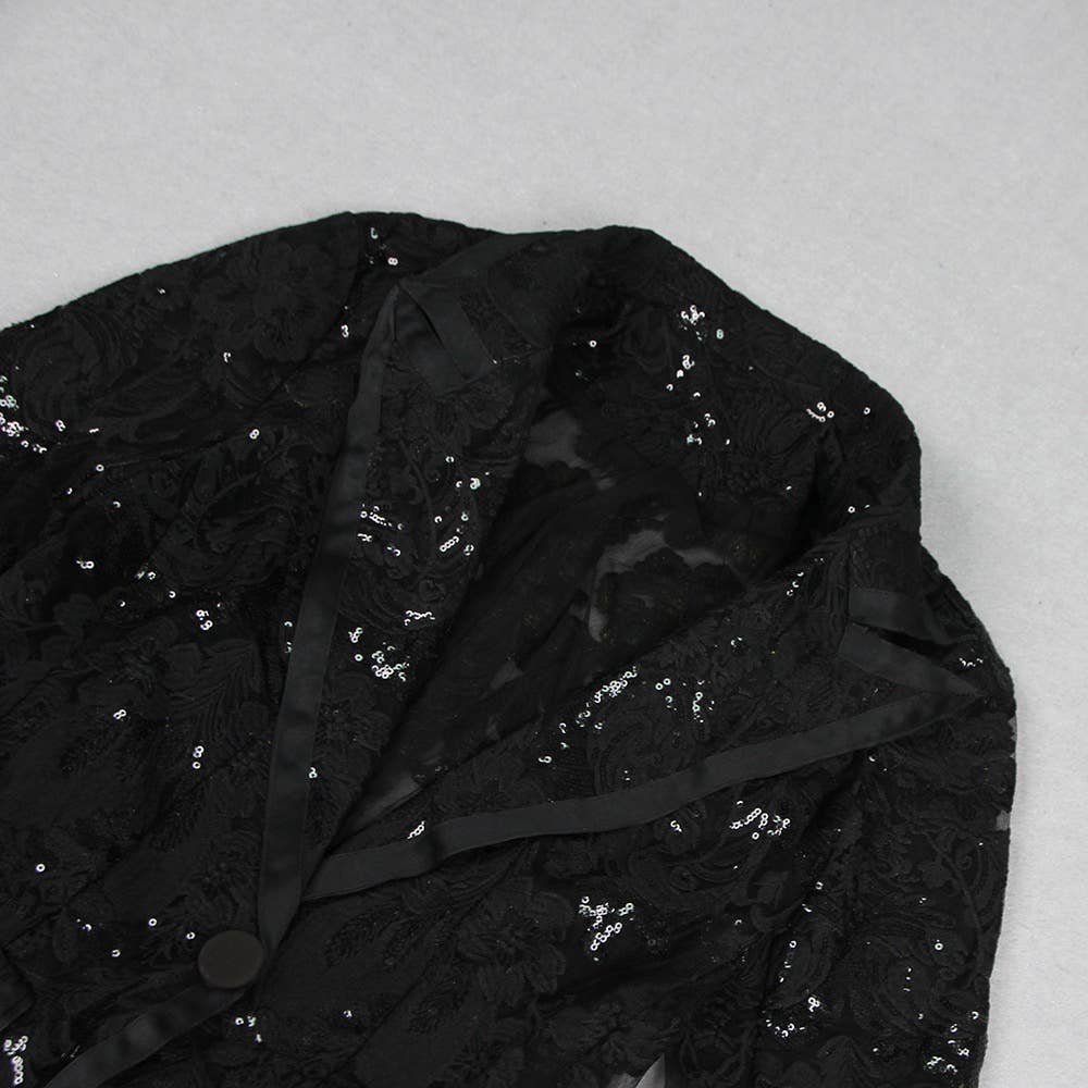 Glam Sequin Lace Suit: Business Meets Style