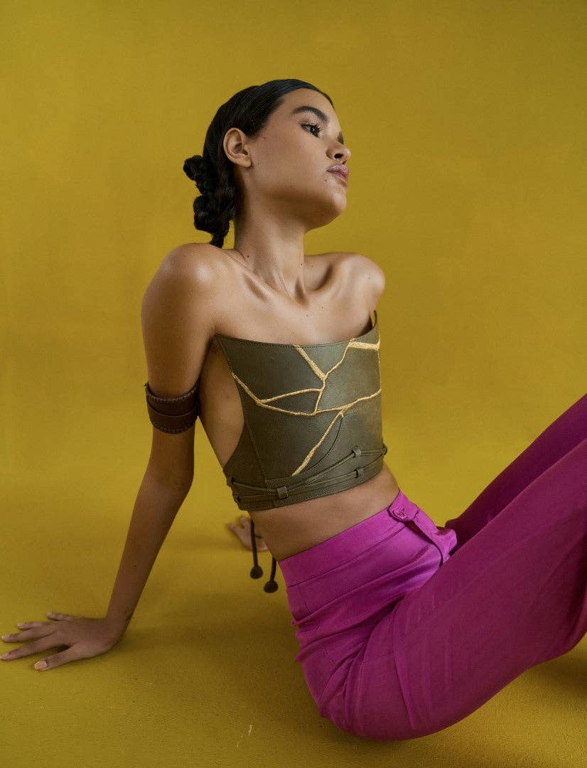 Tillotama Shome in Olive Eva Corset