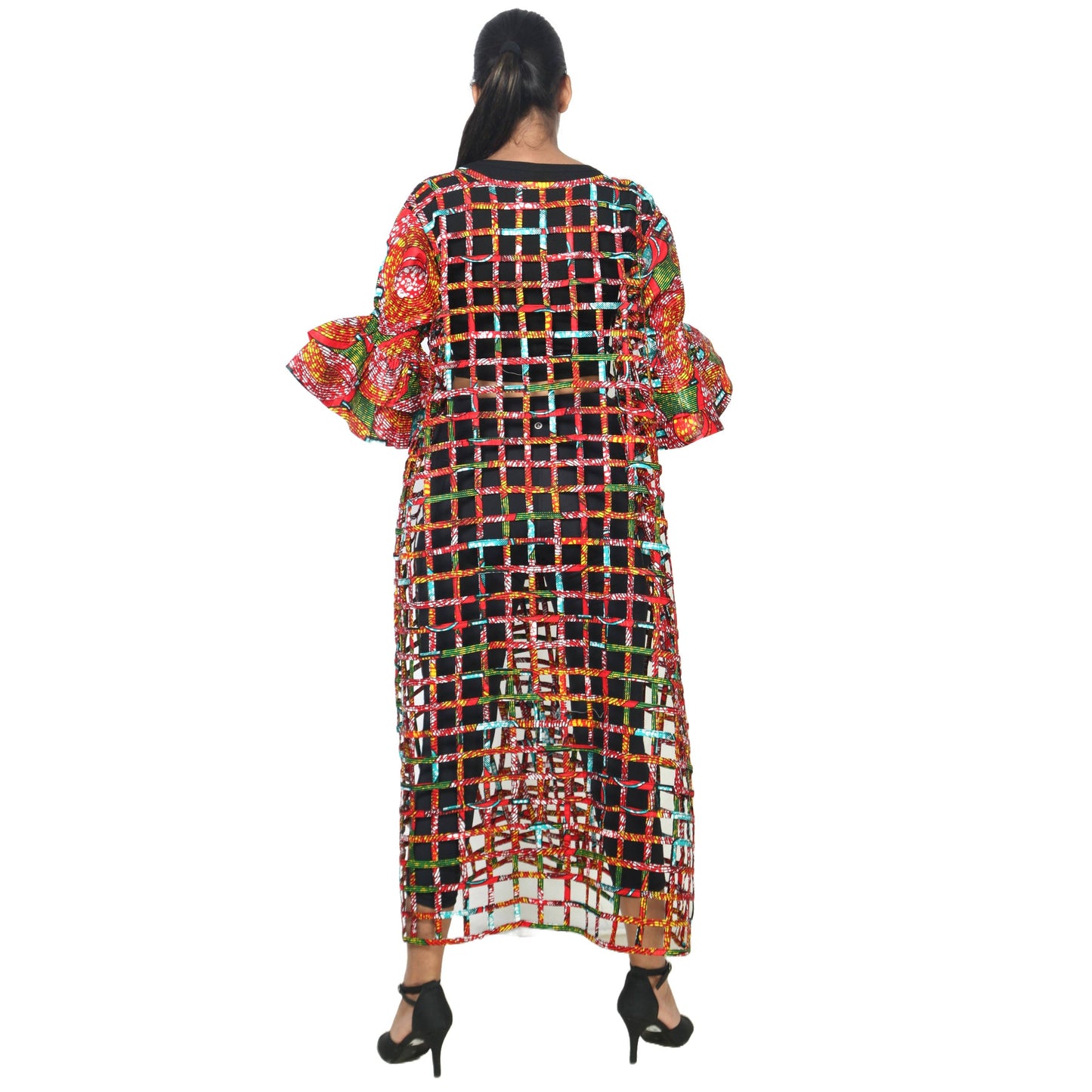 Women’s Cage Style Jacket with Print Sleeves