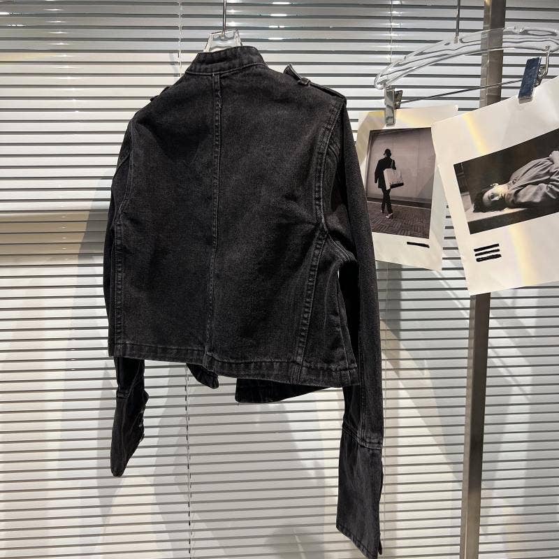 Button Denim Jacket - Classic Metal Detail