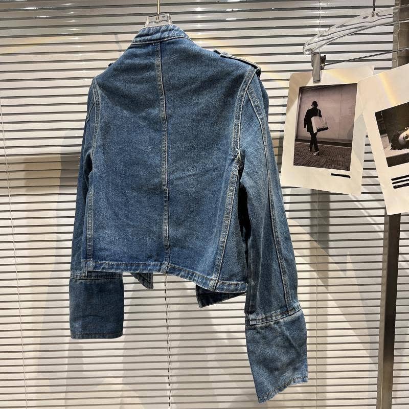 Button Denim Jacket - Classic Metal Detail