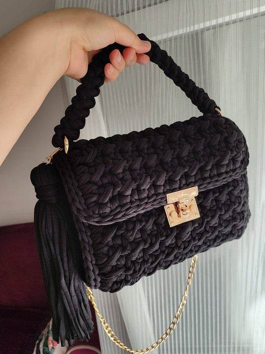 Evening Clutch Bag for Women, Handmade Crochet