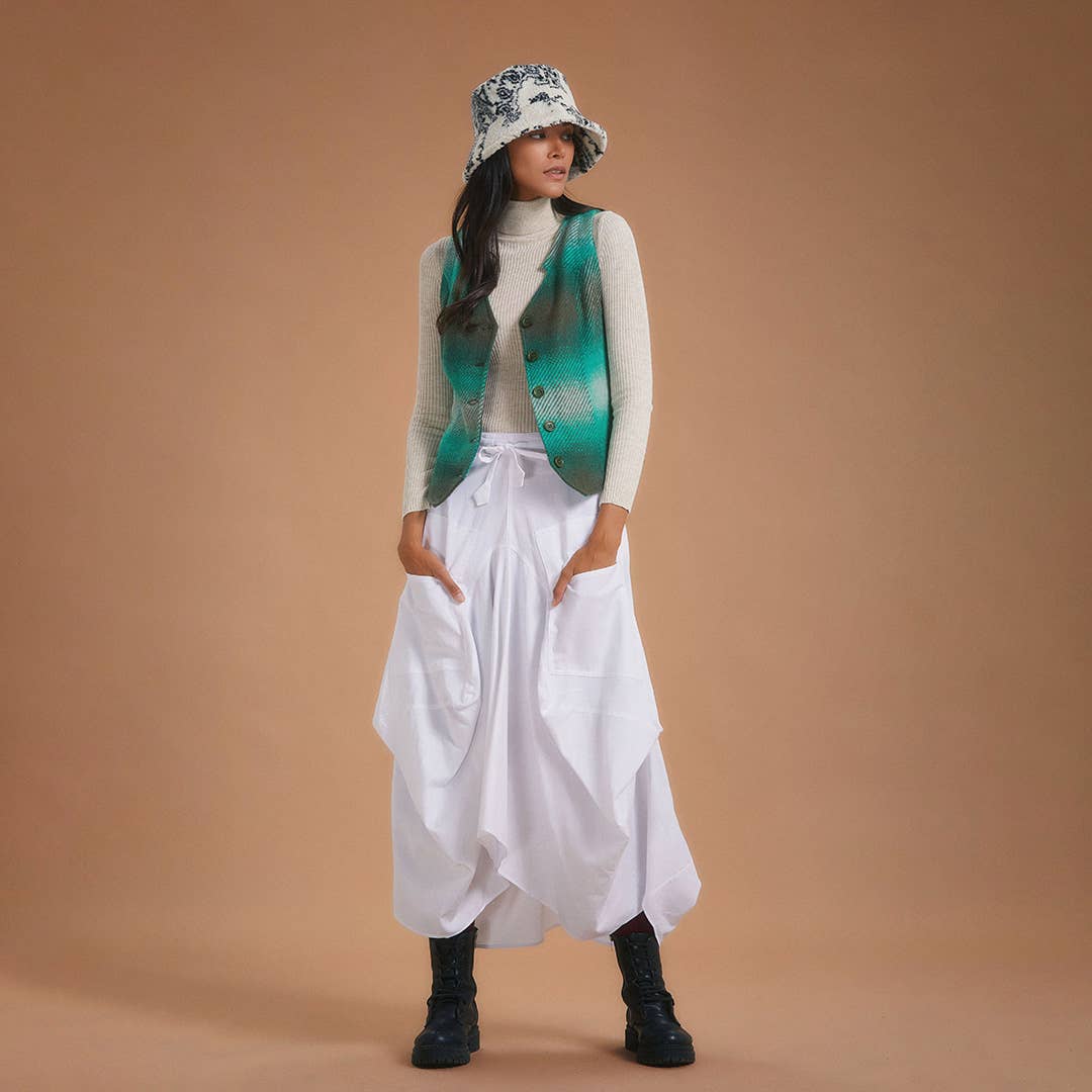 Boho Chic White Long Skirt